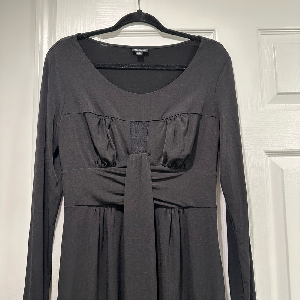 Allen B Allen Schwartz Long Sleeve Lace Detail Flowy Dress